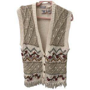 90’s Huntington Ridge Hand Knit Sweater vest S